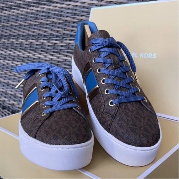 Michael Kors Poppy Stripe Lace Up MK Sig Small WMNS - Picture 10 of 16